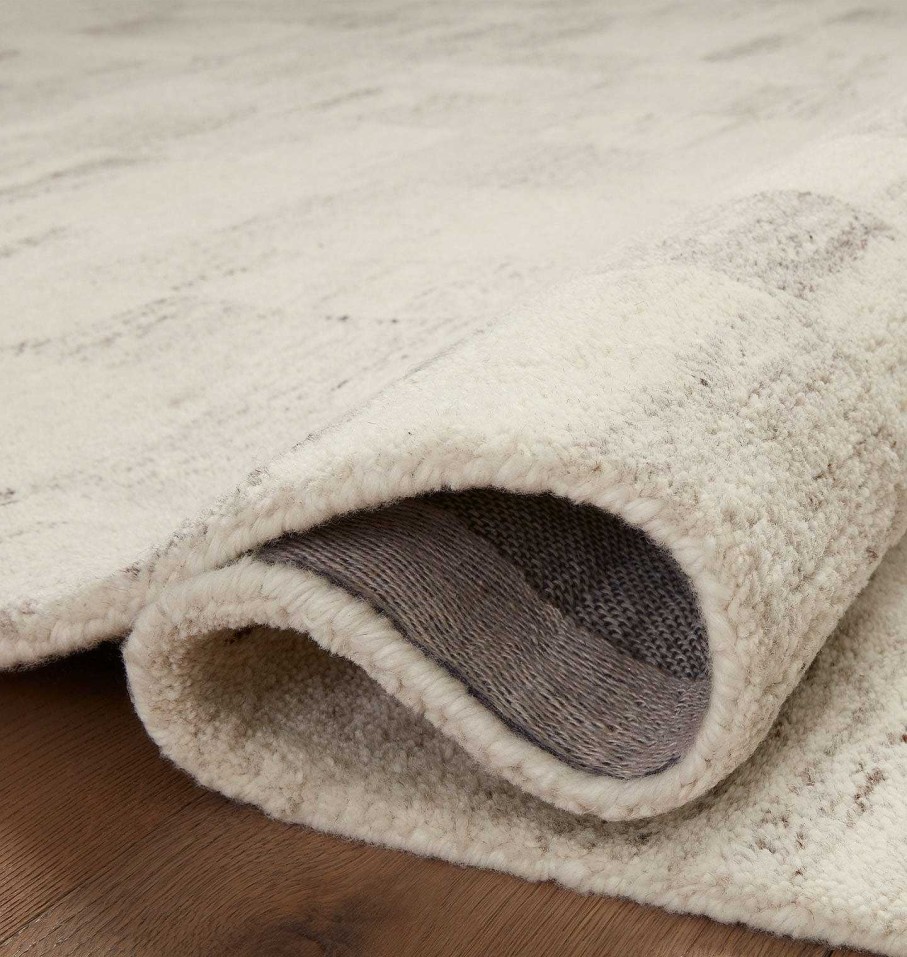 Best Amber Lewis x Loloi Rocky Roc-01 Ivory / Silver Area Rug