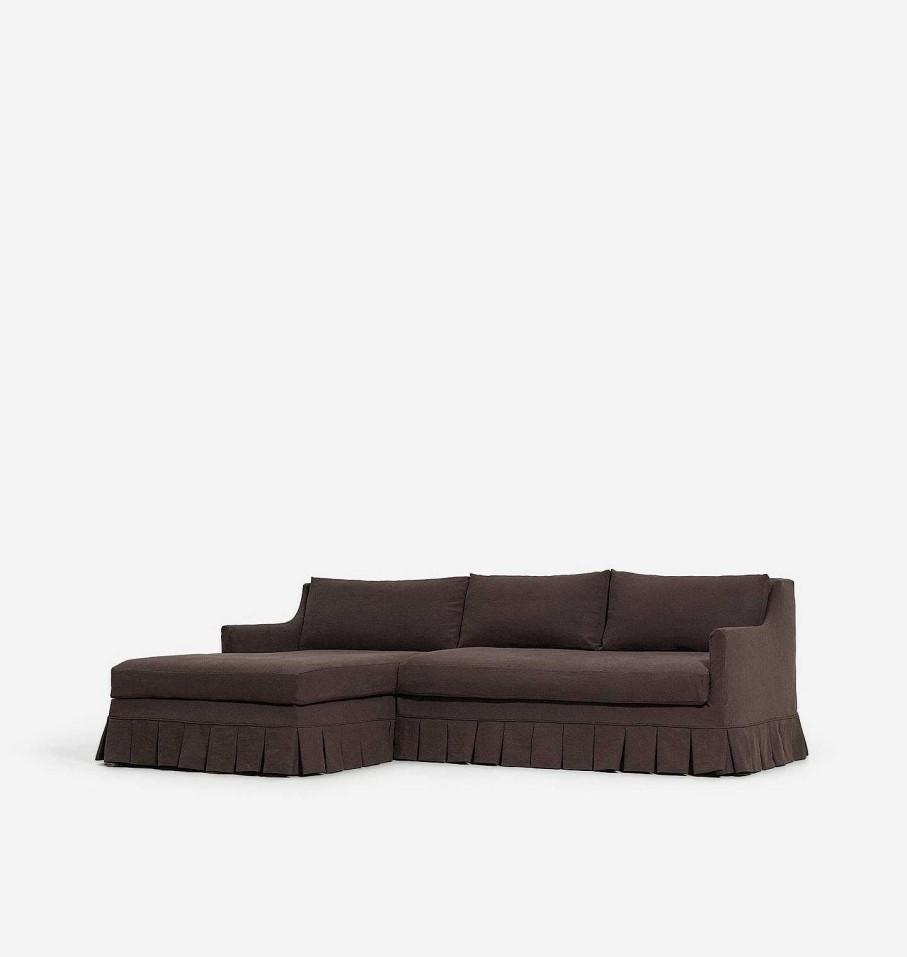 Best Made by Shoppe Carpenter Skirted Slipcovered Chaise Sectional