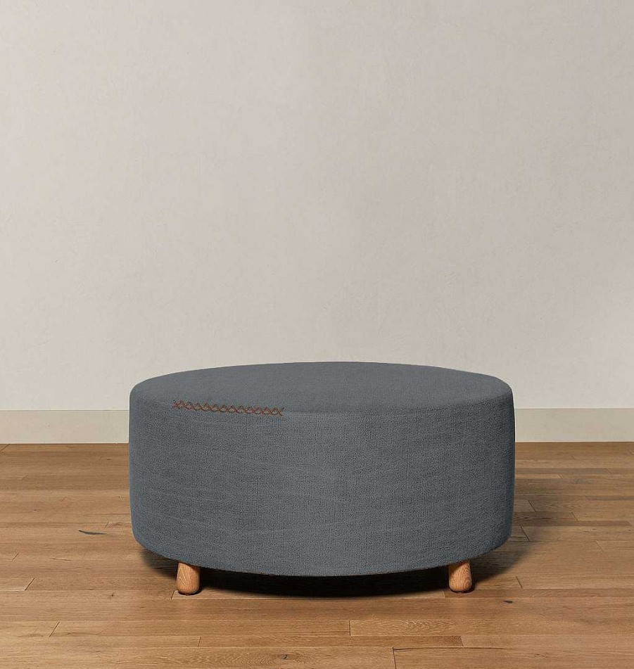 Wholesale Made by Shoppe Footed Topanga Round Ottoman