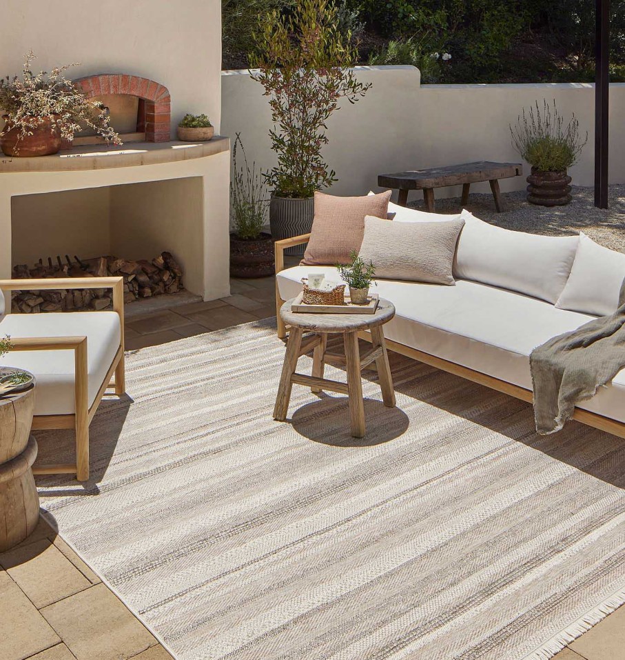 New Amber Lewis x Loloi Malibu Mab-02 Ivory / Dove Area Rug