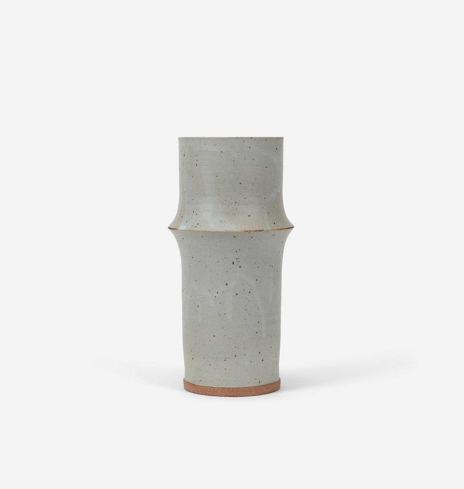 New BD Pottery Ceramic Ridge Vase