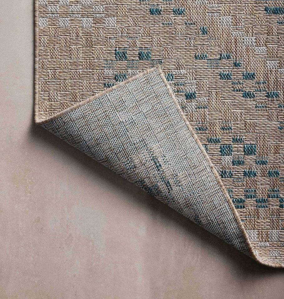 Online Amber Lewis x Loloi Topanga Top-04 Natural / Aqua Area Rug