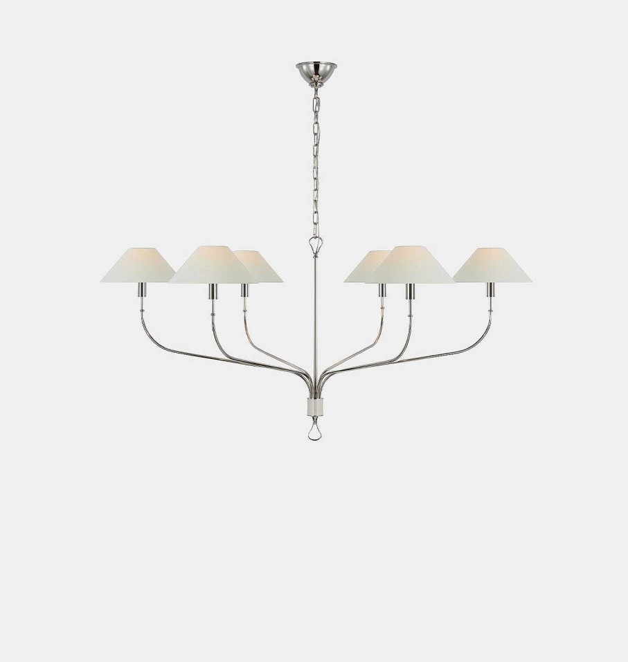 Clearance Amber Lewis for Visual Comfort & Co. Griffin Grande Tail Chandelier