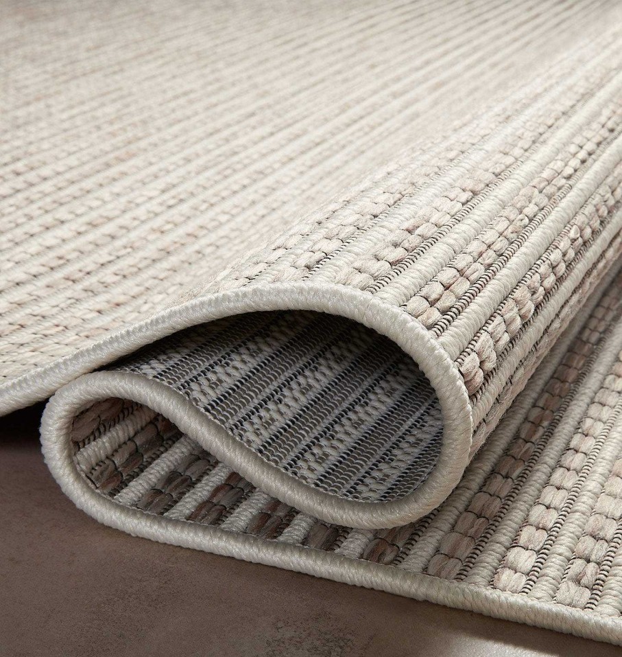 New Amber Lewis x Loloi Malibu Mab-04 Ivory / Dove Area Rug