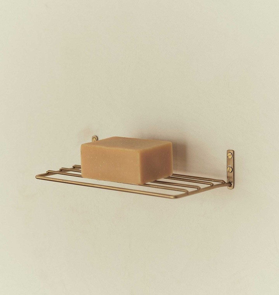 Hot Fog Linen Brass Wire Shelf