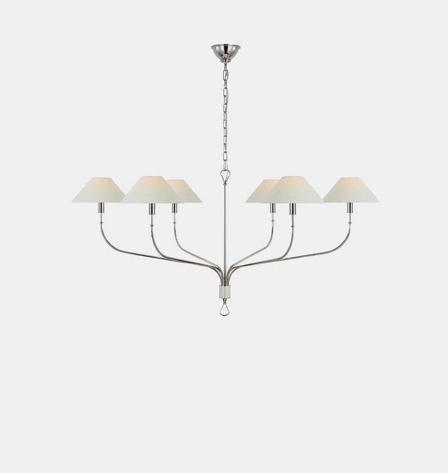 New Amber Lewis for Visual Comfort & Co. Griffin Grande Tail Chandelier