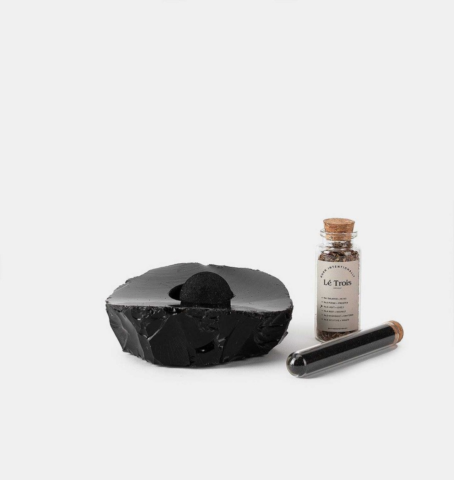 New Le Trois Black Obsidian Incense Kit