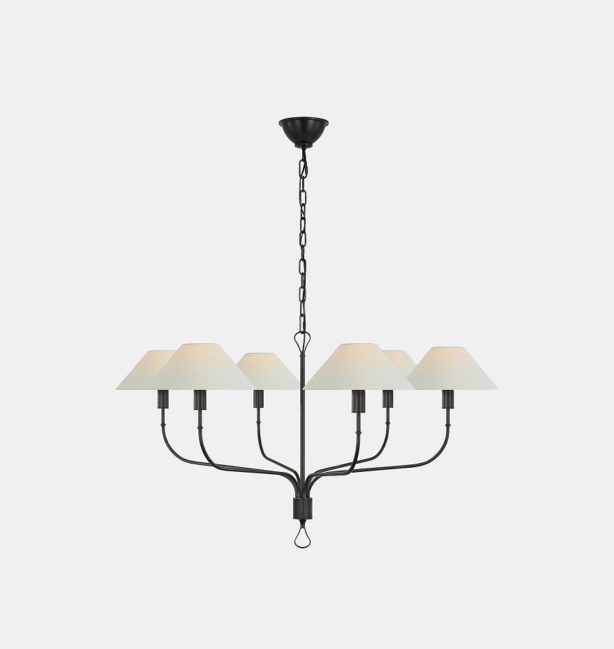 New Amber Lewis for Visual Comfort & Co. Griffin Extra Large Tail Chandelier