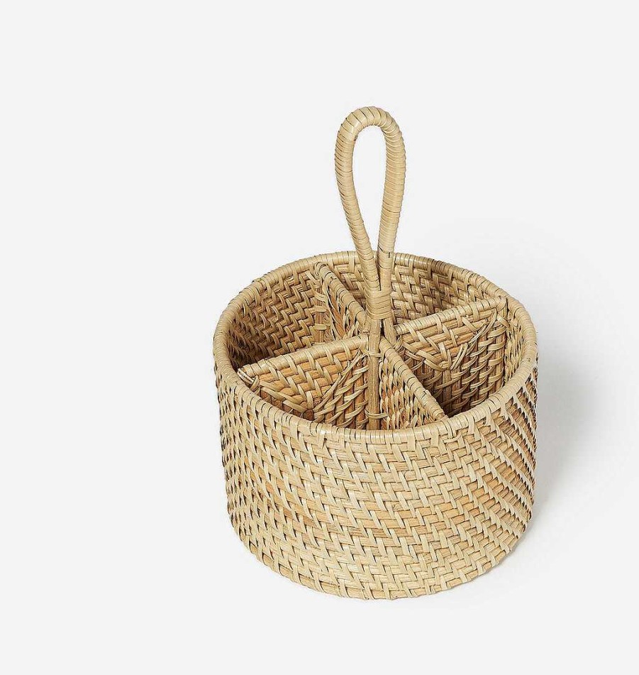 Best Shoppe Amber Interiors Woven Rattan Utensil Holder