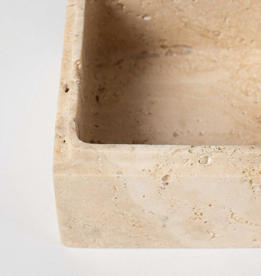 Clearance Anastasio Home Travertine Cube Box