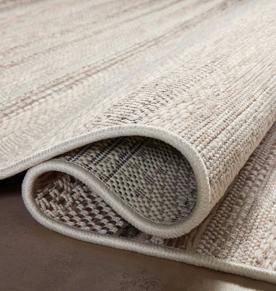 Best Amber Lewis x Loloi Malibu Mab-02 Ivory / Dove Area Rug