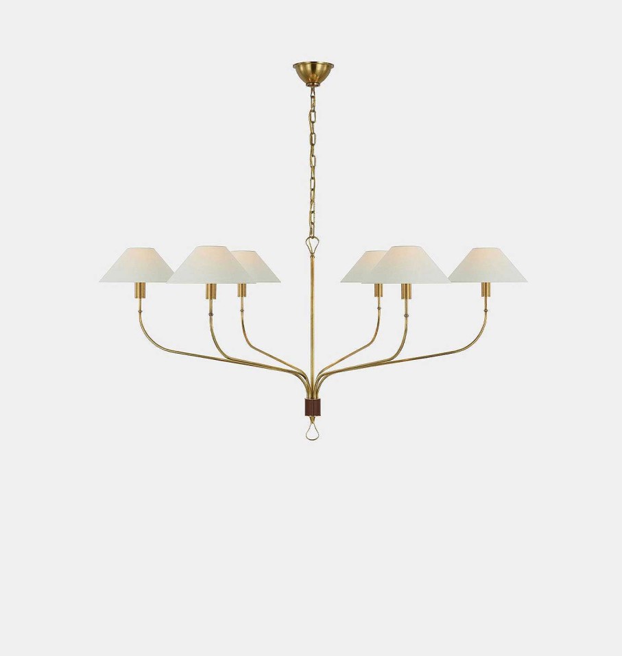 New Amber Lewis for Visual Comfort & Co. Griffin Grande Tail Chandelier