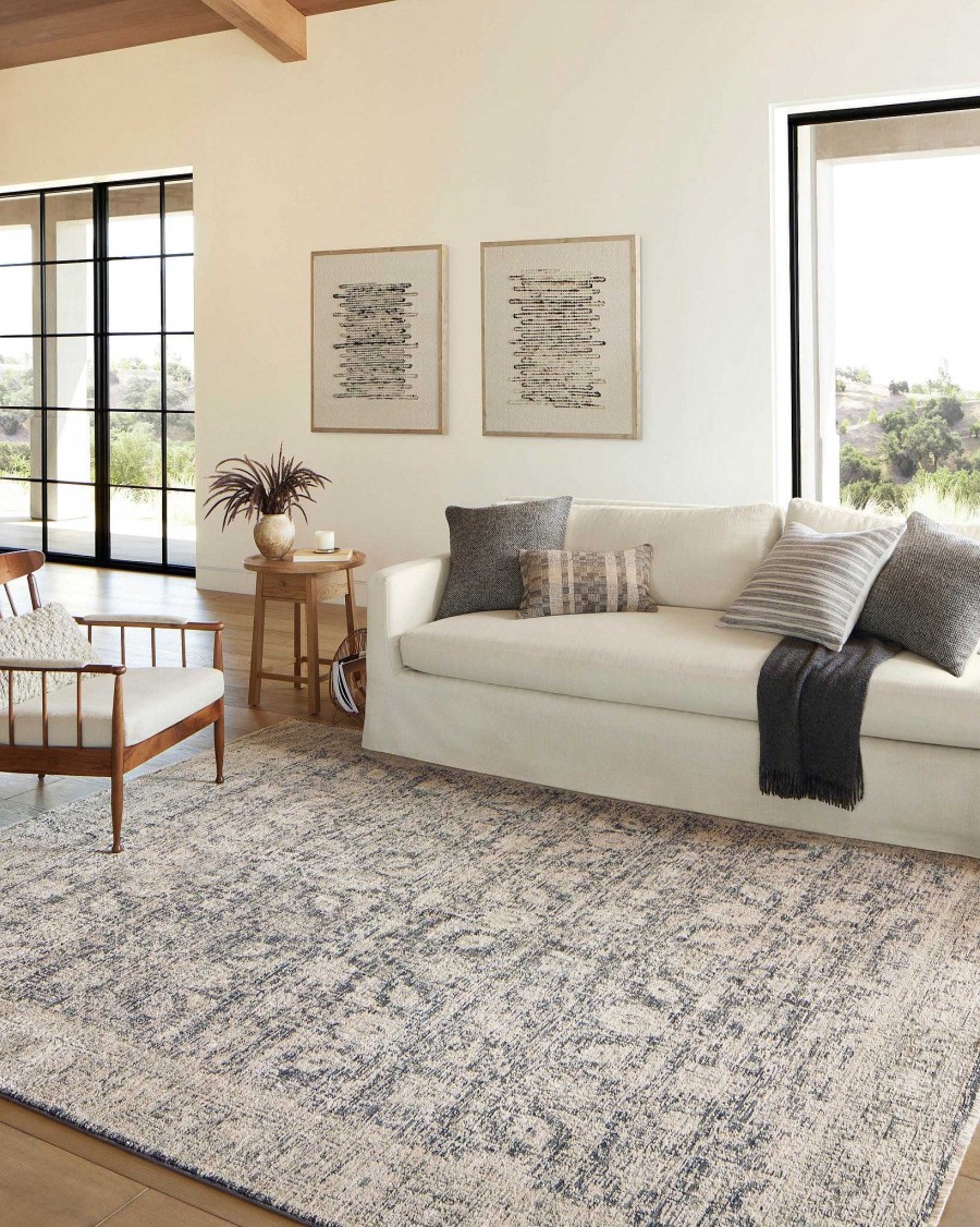 Hot Amber Lewis x Loloi Alie Ale-05 Charcoal / Beige Area Rug