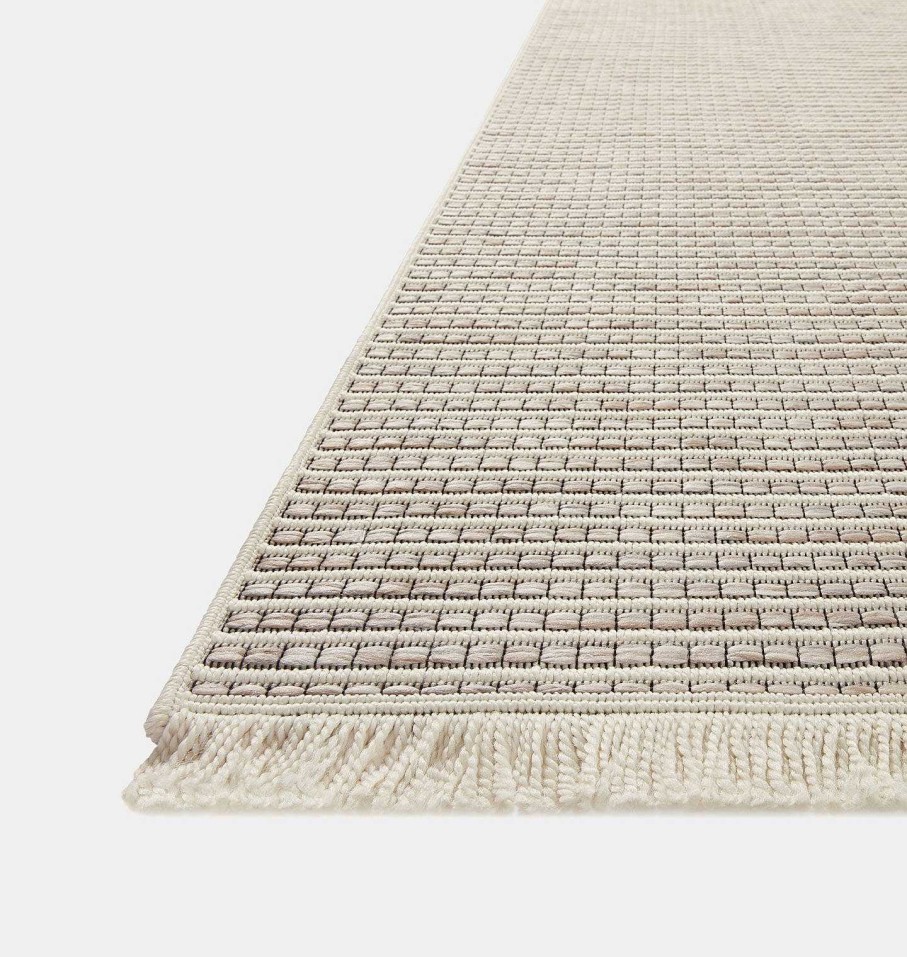 New Amber Lewis x Loloi Malibu Mab-04 Ivory / Dove Area Rug