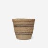 New Shoppe Amber Interiors Hand-Woven Striped Seagrass Basket