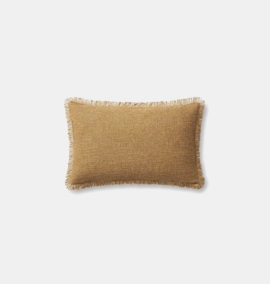 Wholesale Amber Lewis x Loloi Sable Pillow 13'' X 21'' Gold