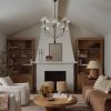 New Amber Lewis for Visual Comfort & Co. Griffin Large Staggered Tail Chandelier