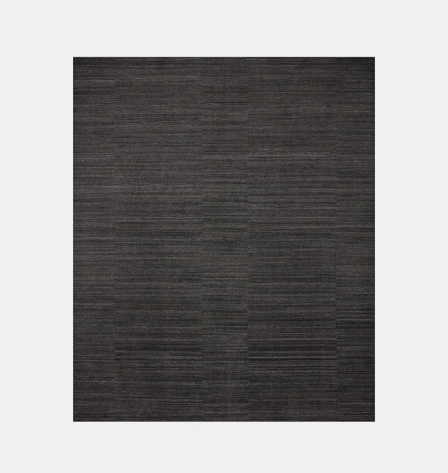 Hot Amber Lewis x Loloi Lou Lox-01 Charcoal Area Rug