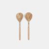 New Shoppe Amber Interiors Burke Salad Servers Natural