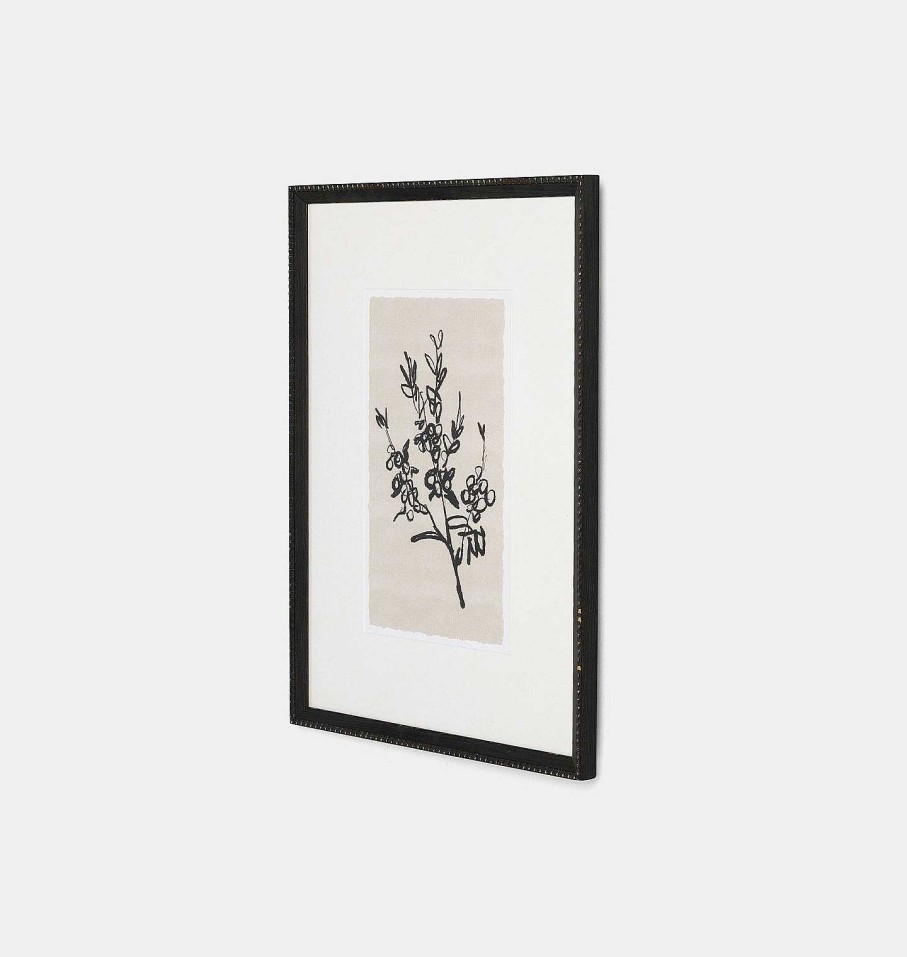 Hot Amber Lewis x Four Hands Sprig I By Coup D'Esprit Framed Print