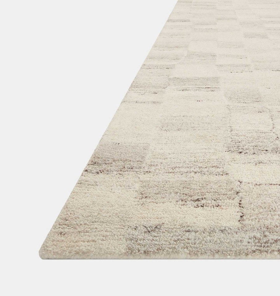 Best Amber Lewis x Loloi Rocky Roc-01 Ivory / Silver Area Rug