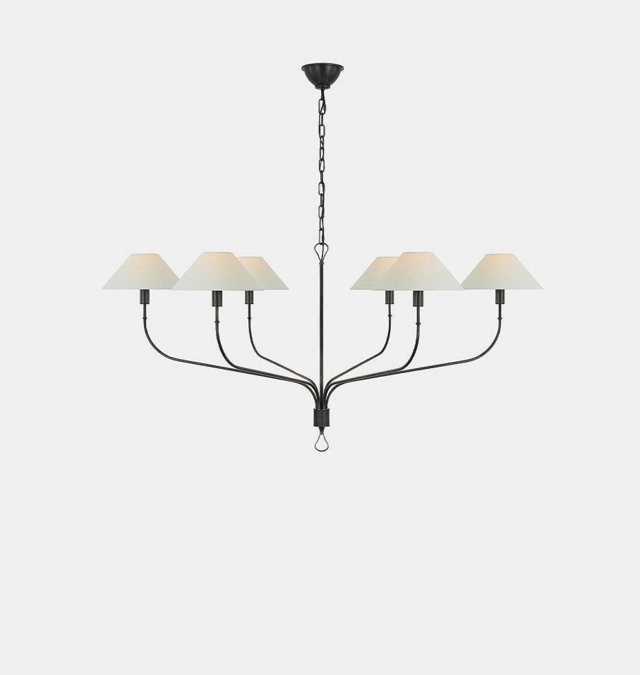 Clearance Amber Lewis for Visual Comfort & Co. Griffin Grande Tail Chandelier