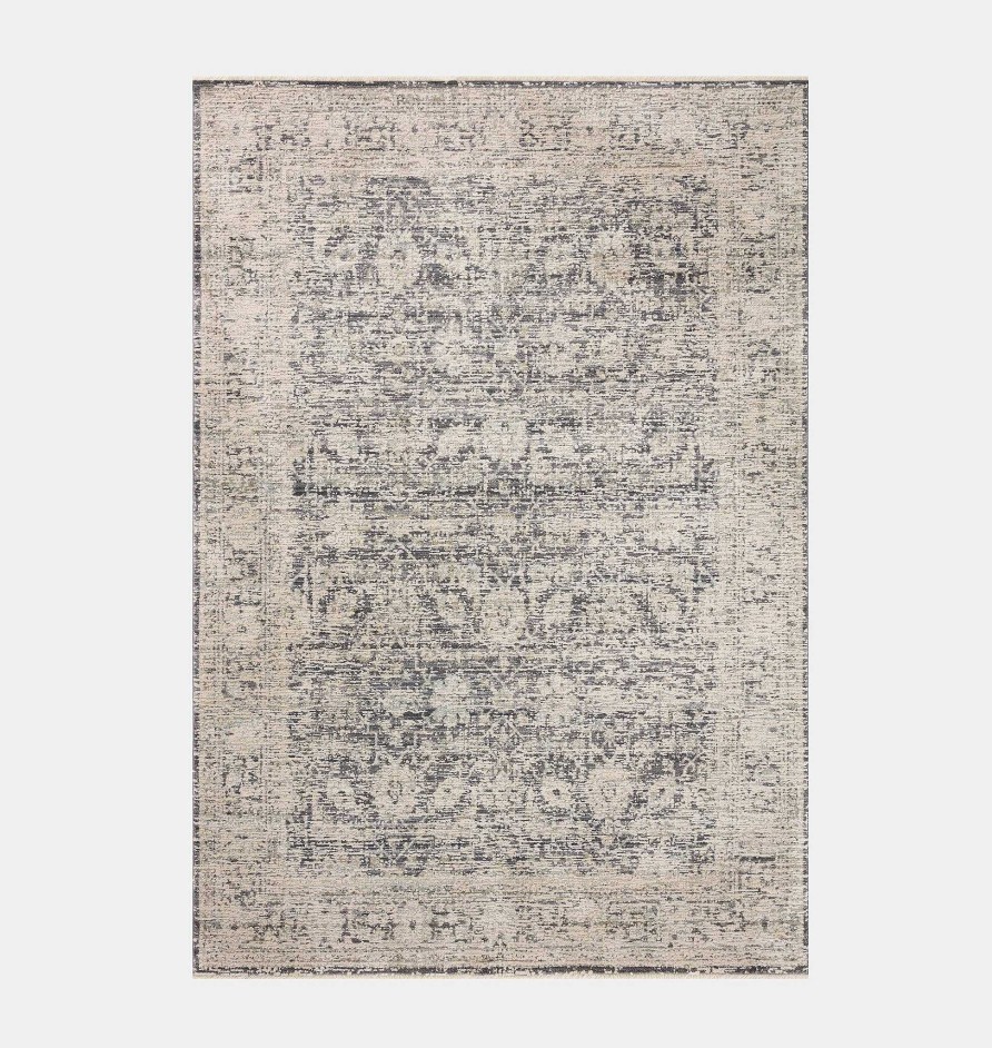 New Amber Lewis x Loloi Alie Ale-05 Charcoal / Beige Area Rug