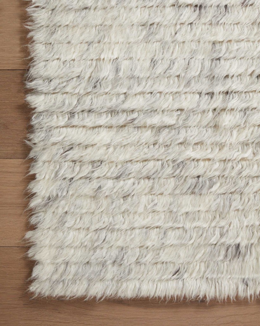 Hot Amber Lewis x Loloi Woodland Woo-01 Silver Area Rug