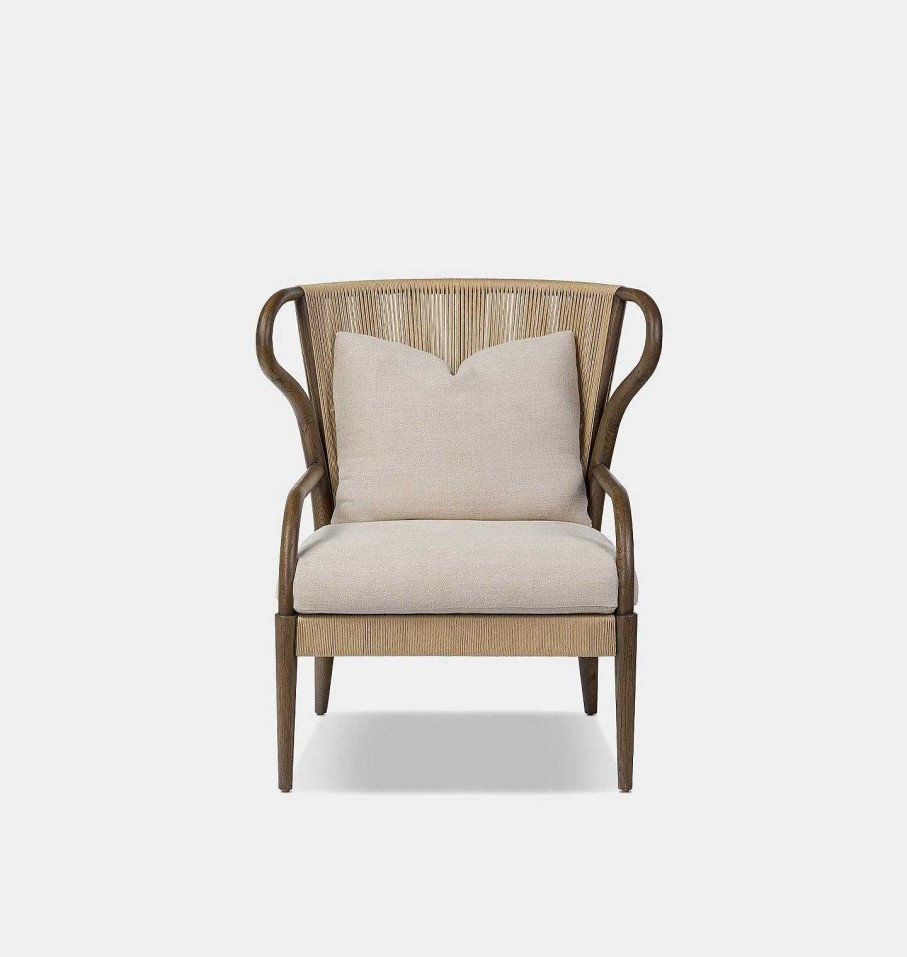 Clearance Amber Lewis x Four Hands Amira Rush Accent Chair Broadway Dune