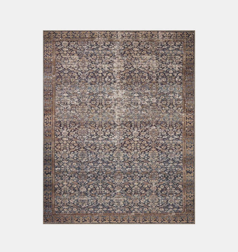 Clearance Amber Lewis x Loloi Georgie Ger-05 Denim / Spice Area Rug