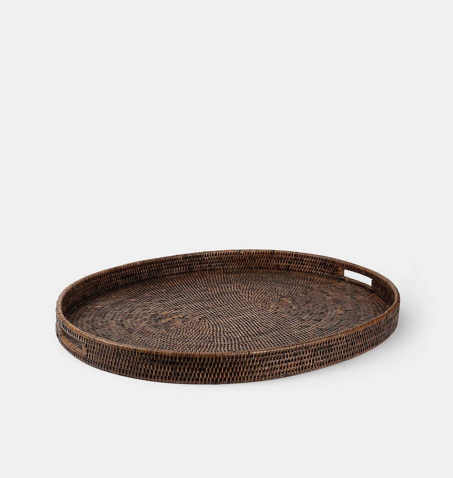 Clearance Shoppe Amber Interiors Rattan Oval Tray