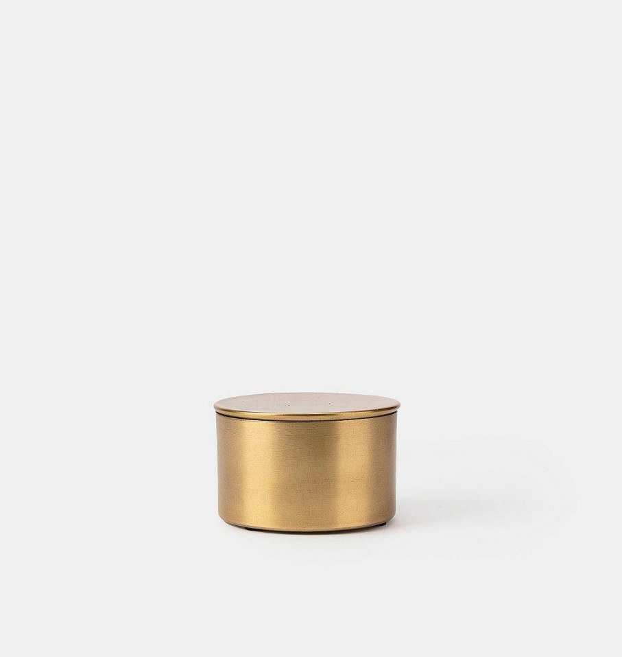 New Shoppe Amber Interiors Cylinder Brass Box